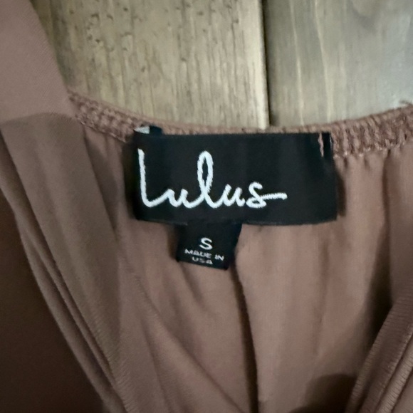 Lulu's Dusty Rose Bodysuit with Tie Front - Picture 2 of 2